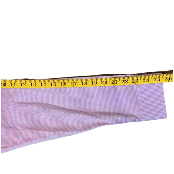 Michael Kors Men’s Violet Check Button Up Dress Shirt Size XL 17 34/35 - Picture 5 of 6